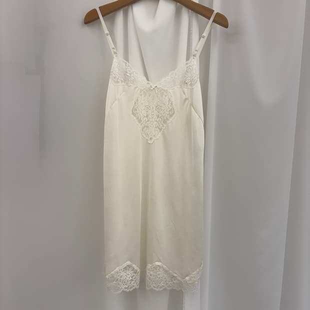 Ivory Lace Medallion Slip Dress