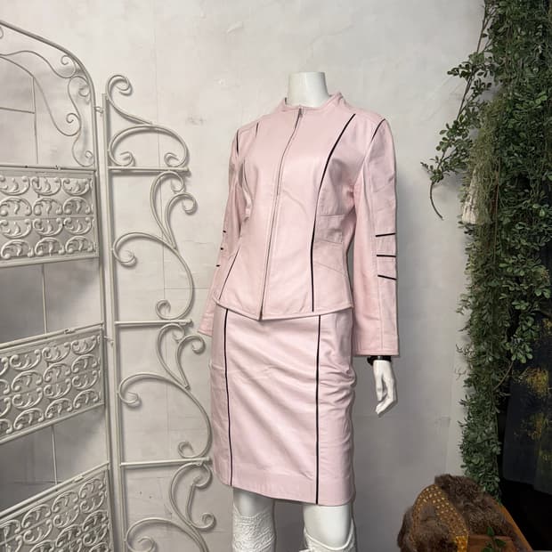 Marc Cain baby pink real leather setup