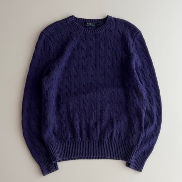 폴로 랄프로렌 실크 케이블 니트 스웨터 M