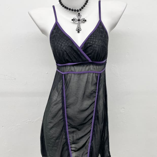 블랙 쿠로미 메쉬 슬립