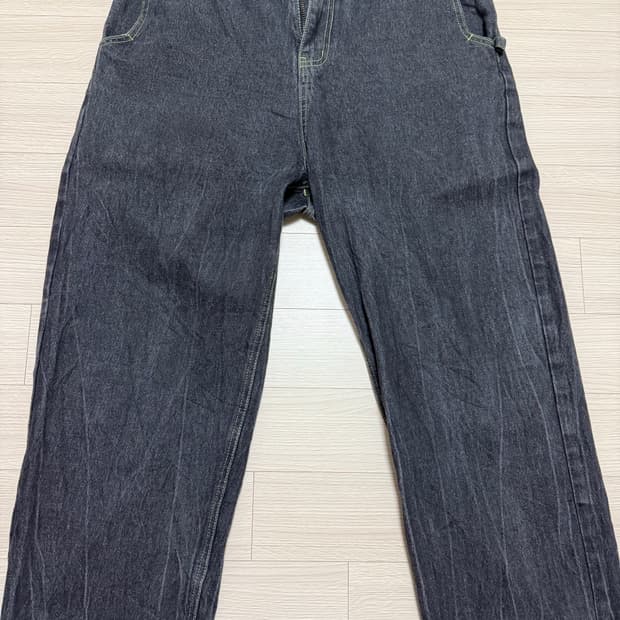 빈티지 블랙 스톤 워싱 팬츠