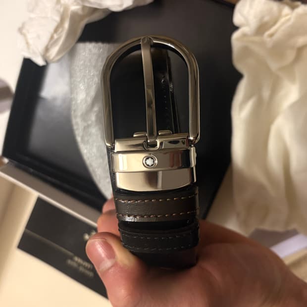 몽블랑 브라운블랙 벨트