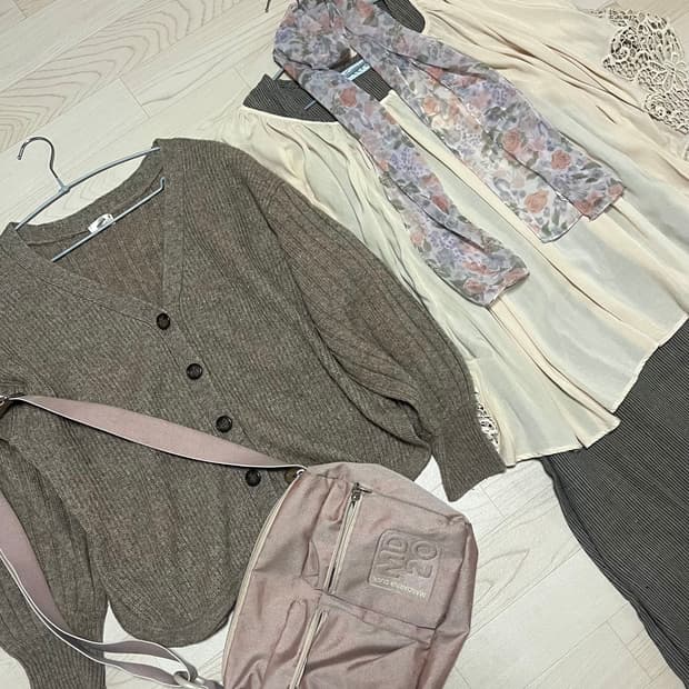 일본빈티지 니트가디건 롱원피스 하구미 모리걸 아오이유우