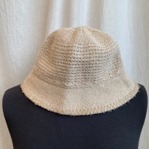 베이지 니트 버킷햇(S-M)