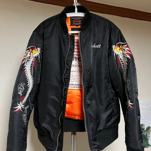 XL) Schott 앤더슨벨 콜라보 MA-1