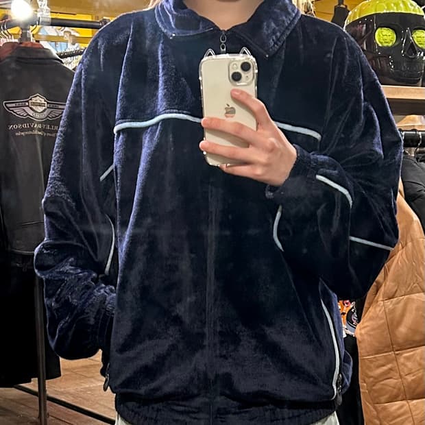 [HI] VTG 벨벳 져지 네이비