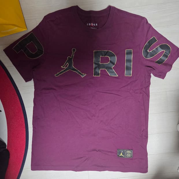 [L] 조던 파리 생재르망 반팔 티셔츠 퍼플