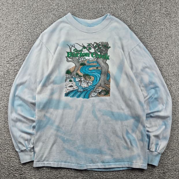 90's USA 헤인즈 싱글스티치 롱슬리브 커스텀 / 11953