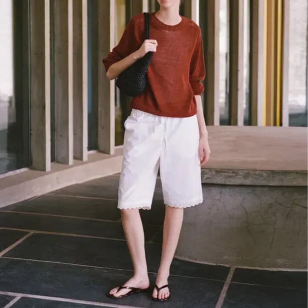 낫띵리튼 Light mesh pullover knit (Brick)