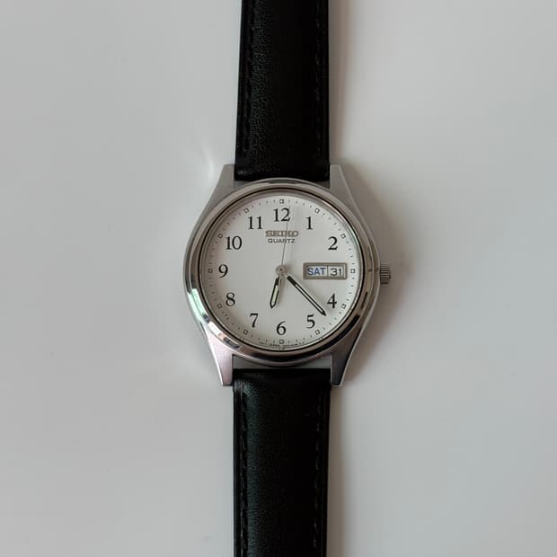 1990s Arabic Index Silver Quartz