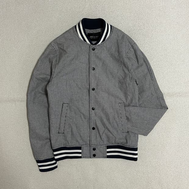 잭앤질 하운드투스 패턴 블루종