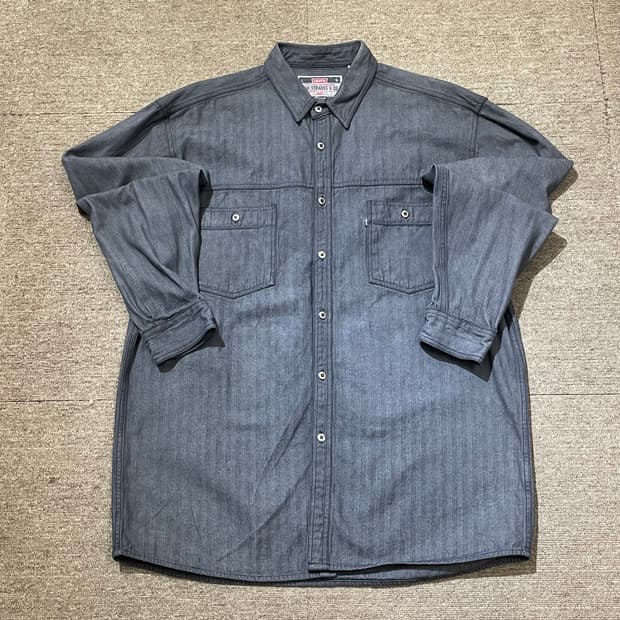 (L) 90s Levi's 리바이스 코튼 데님 셔츠