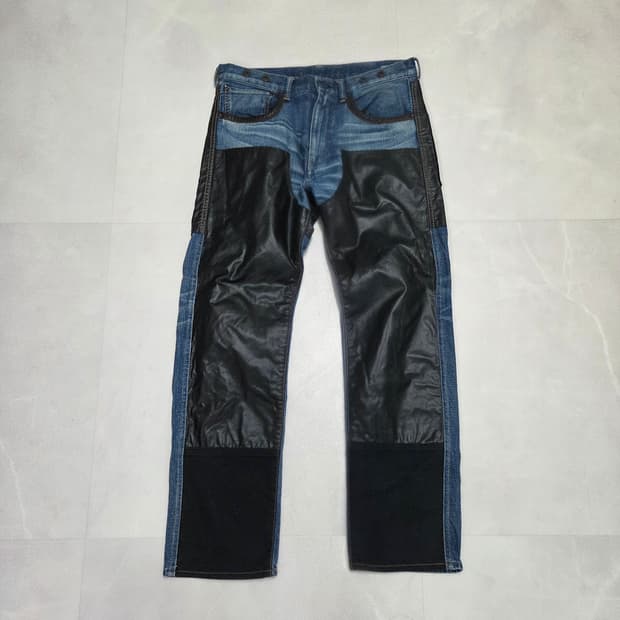 준야 와타나배 맨 AD2012 레더 패치 데님 32