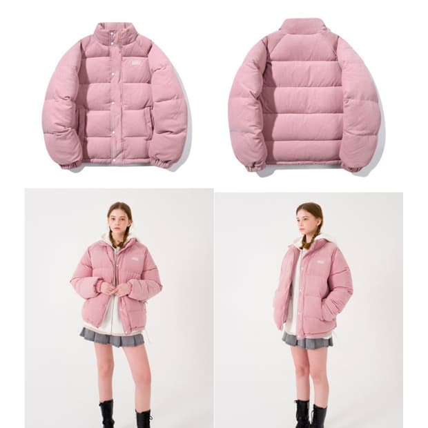 (최예나 착용) 메인부스 코듀로이 숏패딩