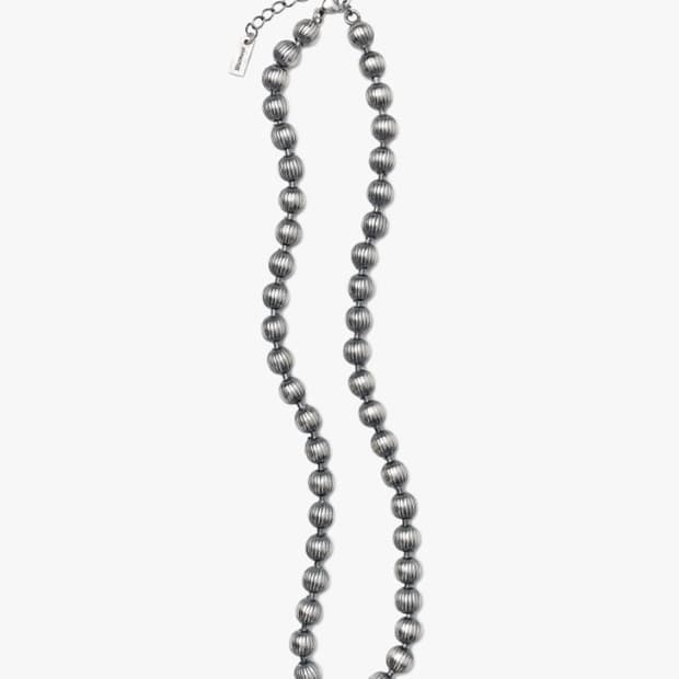 힙노타이즈 stripes big ball chain necklace M