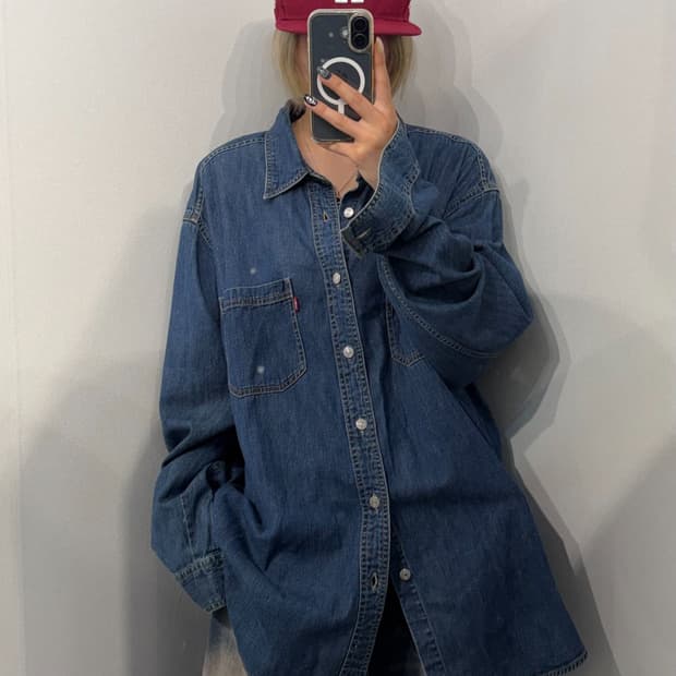L 리바이스 루즈핏 빈티지 데님 셔츠