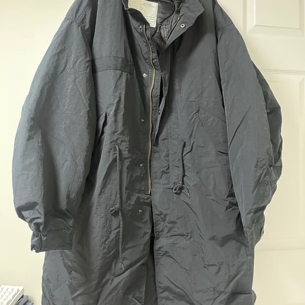 인더스트 블랙 롱야상 m65 피쉬테일 사이즈2(105, 새상품)