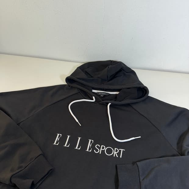 XXL ELLE 엘르 블랙 레터링 후드티