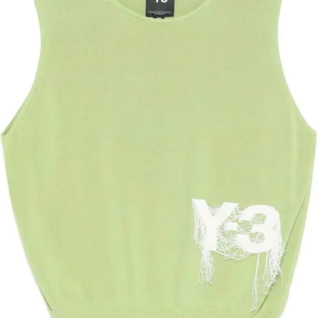 Y-3 로고 니트 베스트