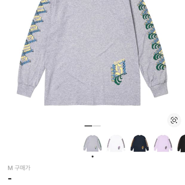 슈프림 스트로베리 롱슬리브 티셔츠 헤더 그레이 - 24FW