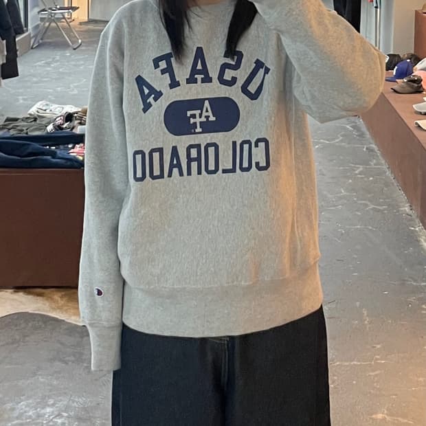 챔피온 USAFA 리버스위브 크루넥 스웻셔츠 H2177