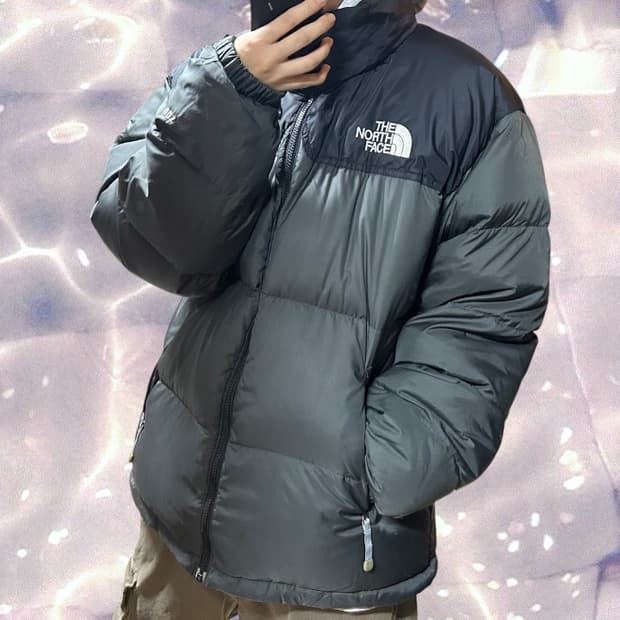 노스페이스 구스다운 눕시 패딩 700 블랙 그레이 카키 L 100 
