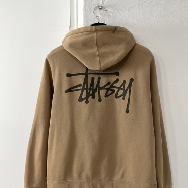 스투시 스탁 로고 베이직 후드집업 