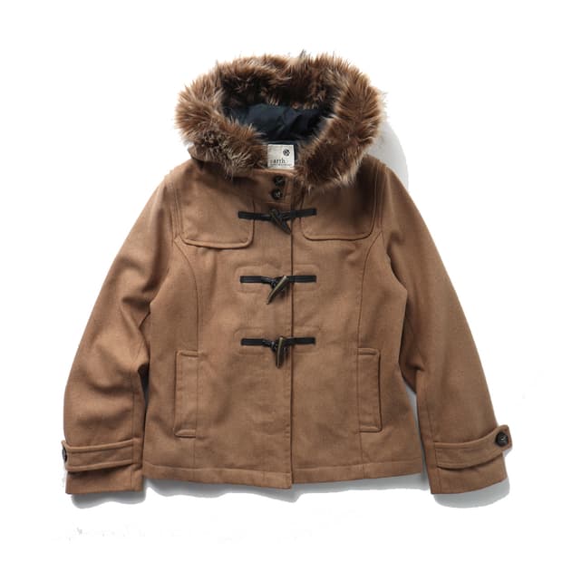 earth music&ecology Fur Duffle Coat