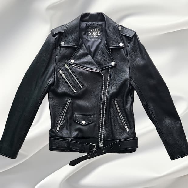 VELY SOME 블리썸 블랙 레더 라이더 자켓