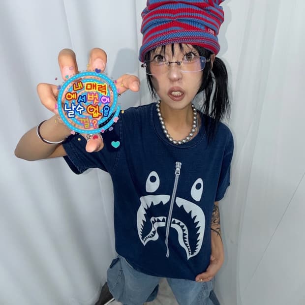 < Bape Shark Printing T-shirt >