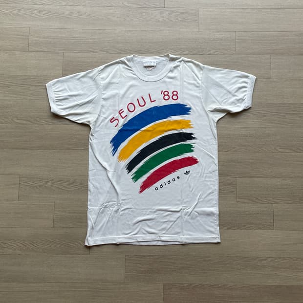 80s 88 서울 올림픽 아디다스 캐나다 티셔츠