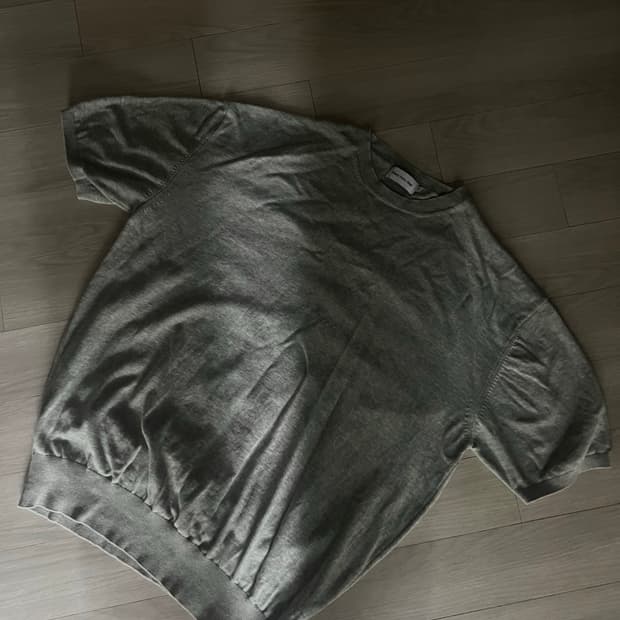 스테디에브리웨어 라운드넥 반팔 니트 멜란지그레이 4사이즈