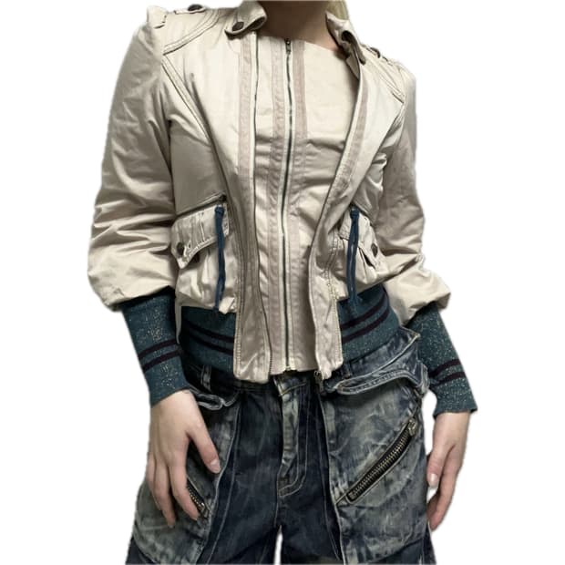 빈티지 y2k 와투케 투웨이 집업 자켓