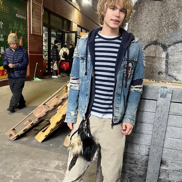 발망 좀비 디스트로이드 데님 자켓 L