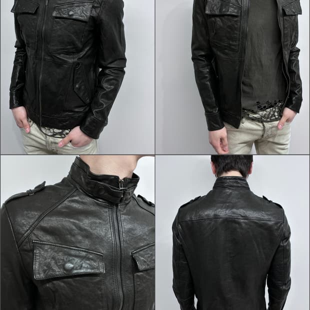 램스킨 멀티 포켓 자켓