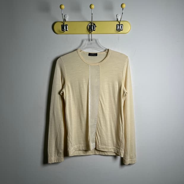 꼼데가르송 트리콧 벨벳 패널 롱슬리브 