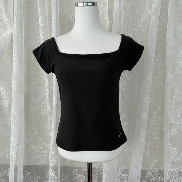 M) 나이키 드라이핏 스퀘어넥 티셔츠 차콜