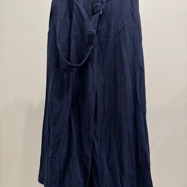 요지야마모토 18aw 보일드 크링클 울 와이드 서스펜더 트라우저