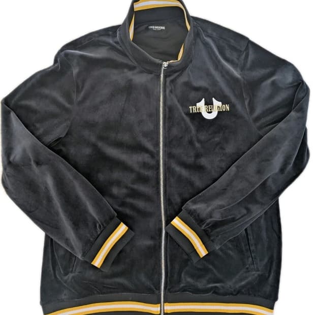트루릴리전 빅 T 벨루어 집업 자켓