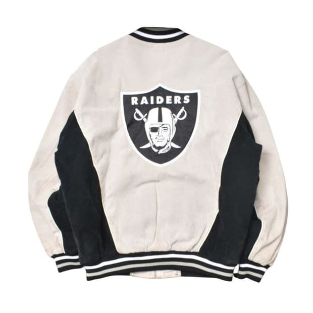NFL 레이더스 스타디움 레더 자켓 XL 