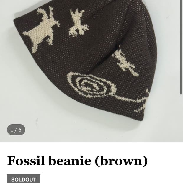 Mascompany fossil beanie brown