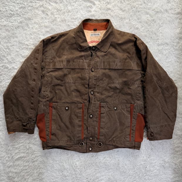 일본 빈티지 워크웨어 재킷 / 유니크 그래픽 안감