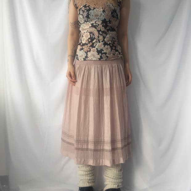 flower pattern lace sleeveless