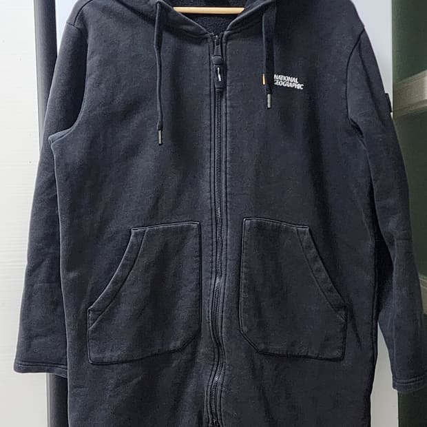 내셔널지오그래픽 롱 후드 집업 XS