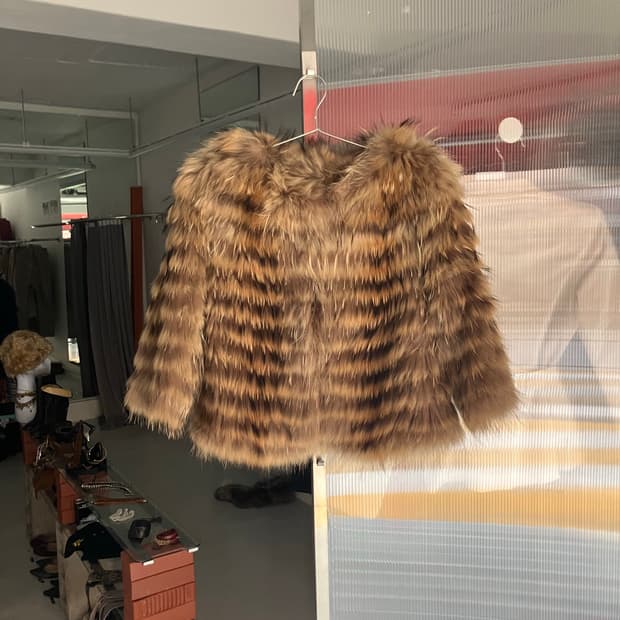 7부소매 퍼자켓