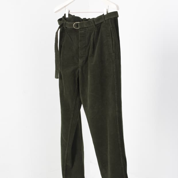 도큐먼트 카키 코듀로이 팬츠 L