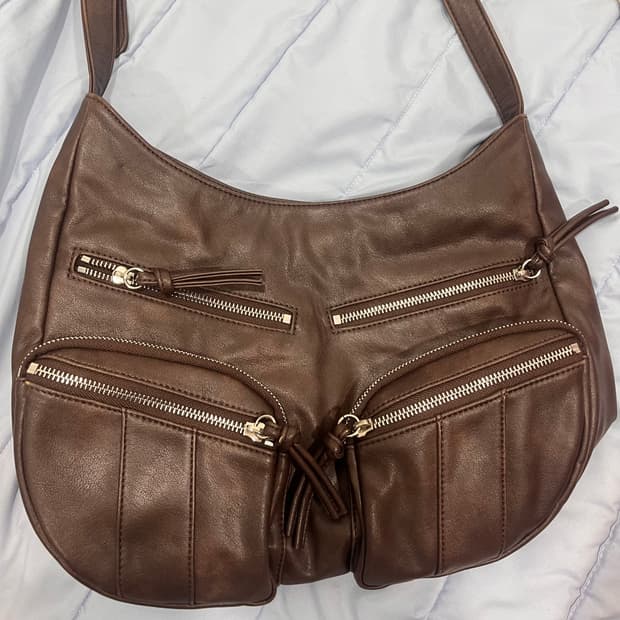 아더템포 arco 워싱 브라운 숄더백