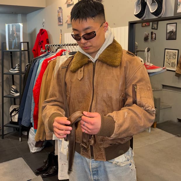 90‘s Men’s BIGI flight lambskin jacket