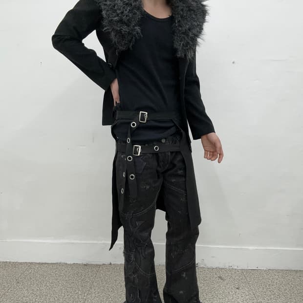 bias zip buckle belt