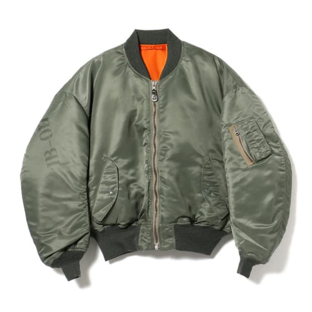 버즈릭슨 x 빔즈 ma-1 세이지 그린